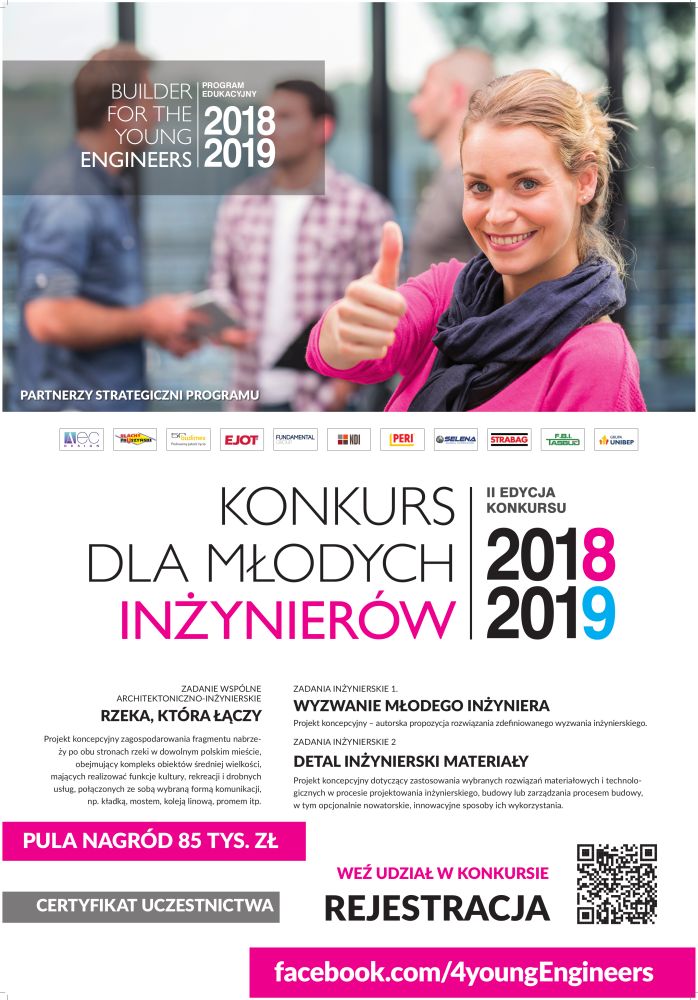 Plakat informujący o Konkursie dla młodych inżynierów 2018