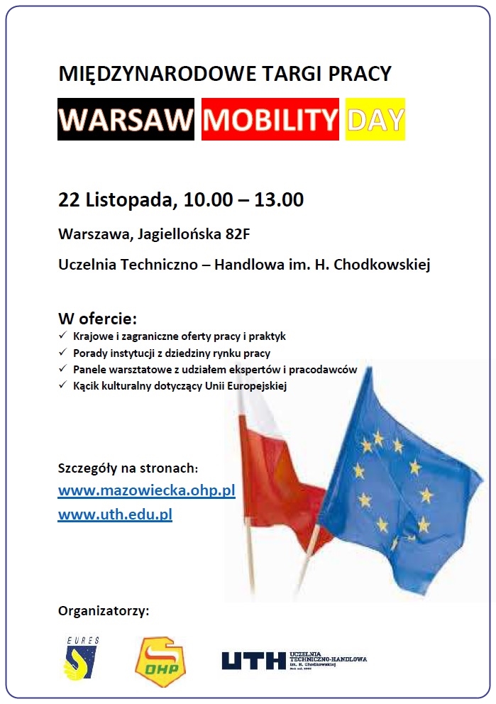 Zapraszamy na Międzynarodowe Targi Pracy - Warsaw Mobility Day